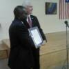 Ambassador receives Proclamation from the city major of Bridgeport